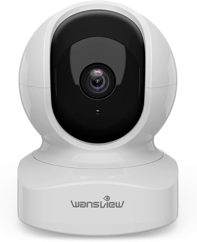 wansview Home Security Camera, Baby Camera 2.4G WiFi Only, Q5 3MP White