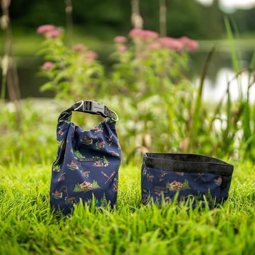 CAROLINA PET COMPANY Pendleton Pet Travel Food Bag - Carico Lake Color - Reusable Fabric Construction - Hook and Loop Closure - 20 Cup Capacity