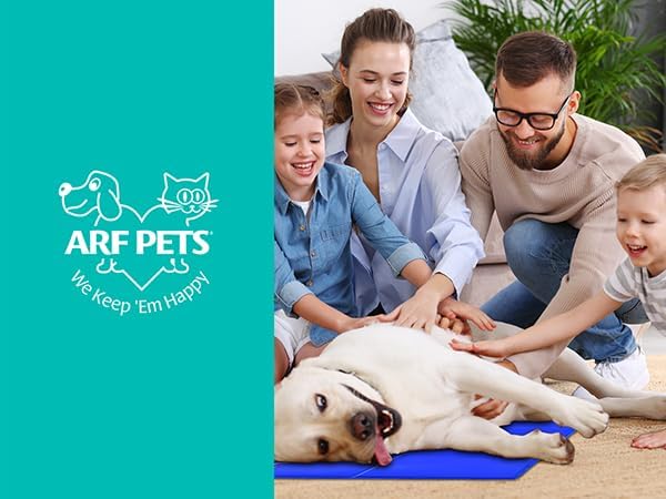 Arf Pets Dog Cooling Mat - Liquid Gel Self-Cool Pad | Durable & Non-Toxic | No Water, Electricity, Batteries or Refrigeration Needed | For Beds, Kennels & Crates| 19 X 35