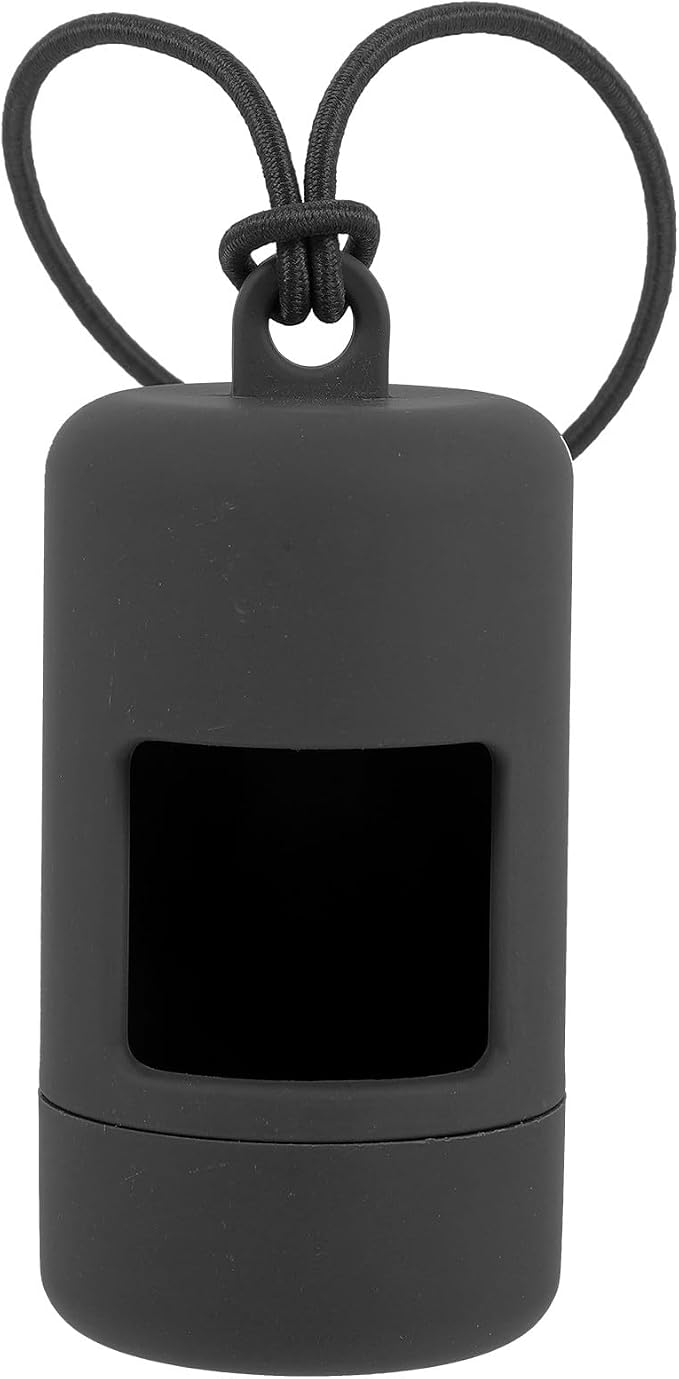 FRCOLOR Pet Poop Bag Holder Dispenser Plastic Waste Bag Organizer Portable Pet Cleaning Supply for Daily Outdoor Use Black