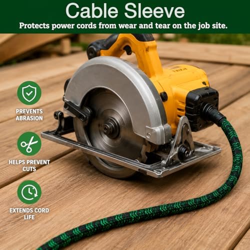 Cable Sleeve 1/2 Inch x 100FT Self-Wrapping Wire Loom