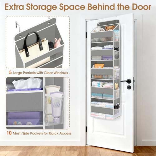 Over The Door Organizer Storage behind Door Hanging Organizer for Nursery