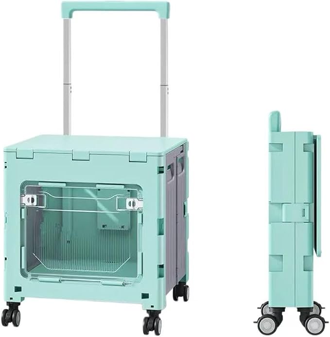 Foldable pet Shopping cart, 4-Wheel Enlarged Swivel Wheels, Large Capacity Aviation Box Shopping cart