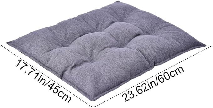 Chew Proof Dog Bed for Crate, Indestructible Durable Kennel Mat with Reinforced Corners, Large Washable Chew Resistant Pet Pad for Small Chewers (Gray, 23"×17")