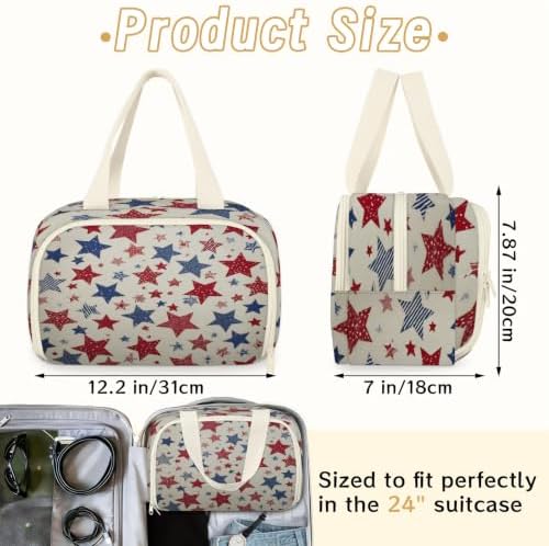 4th of July Travel Toiletry Bag for Women
