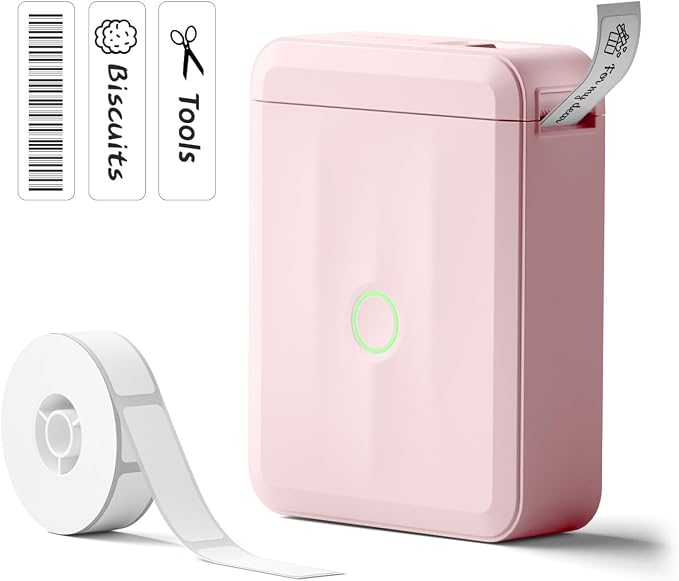 NIIMBOT D110 Upgrade Mini Label Maker, Bluetooth Thermal Printer for Daily | Portable Label Maker Machine with Tape, Creative Templates for School Supplies, Kitchen, Pantry, Storage, Files and Business
