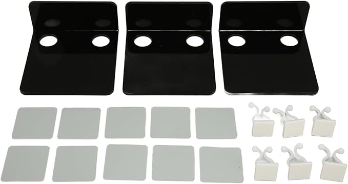 Aramox Acrylicistic Acrylic Shelf Small Monitoring Wall Cameras Wall Shelf for Cameras and Baby Monitor in Offices and Garages (Black)