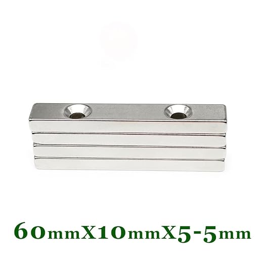 1/2/5/10/15/20PCS 60x10x5-5mm Block Magnetic Holes 5mm 60x10x5-5 Strip Neodym Magnets(1PCS)