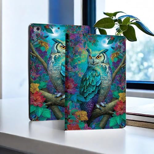 for Microsoft Surface Go 4/3/2/1-10.5" 2021 Tablet Case,Auto Wake/Sleep,Adjustable Stand Protective Cover - Owl Forest Luminous