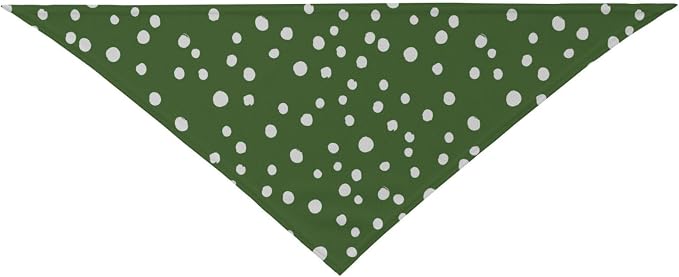 Sage Green Dog Bandana,Adjustable Triangle Bibs Dogs Scarf,Puppy Neckerchief Dog Cat Bib for Spring Summer (Green Polka Dots)