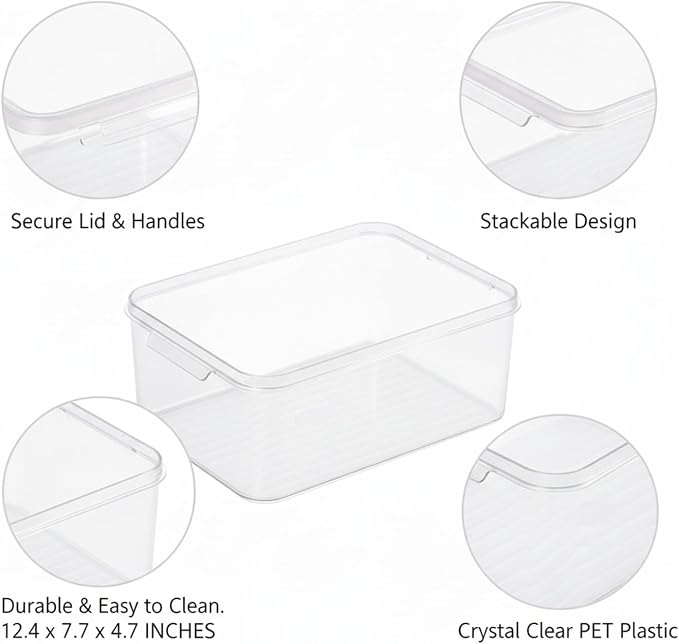 Rectangular Clear PET Storage Bin