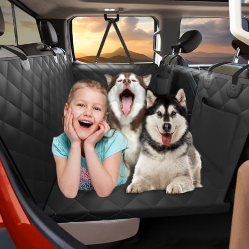 Dog Truck Seat Cover for Back Seat, Hard Bottom Pet Hammock, XL
