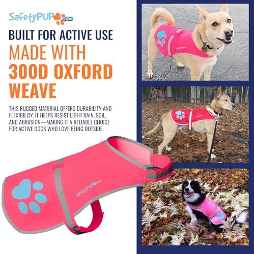 Reflective Dog Vest, Hi Vis Safety Gear for Low-Light Morning & Night Walks