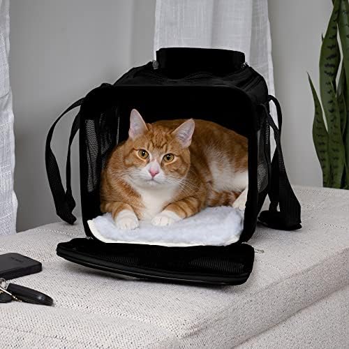 Sherpa Original Deluxe Travel Pet Carrier, Airline Approved & Guaranteed On Board - Black, Medium