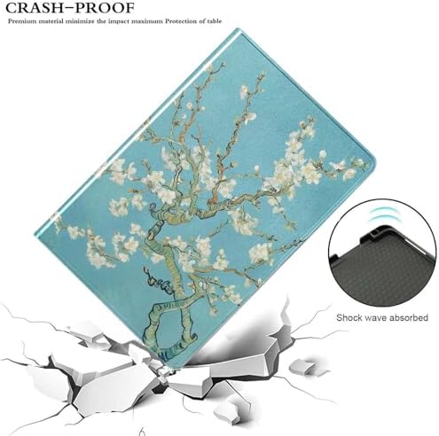 for Samsung Galaxy Tab A 8.4 Tablet Case SM-T307,Premium Leather Folio Stand Auto Wake/Sleep,Multiple Viewing Stand,Almond Blossom by Vincent Van Gogh