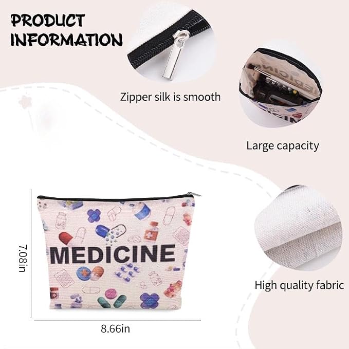 Small Emergency Medical Bag Organizer Pouch Survival Medicine Bag Doctor Retirement Gifts from Nurse Pouch Bag for Work Supplies Nursing School Essentials for Women Pharmacy Student Pouch Gift Ideas