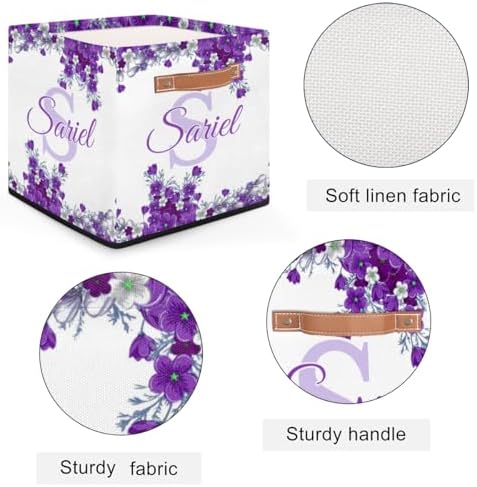 Customized Storage-Basket Collapsible Baby Keepsake-Box Organizer-Bins as Gifts for Girls Boys Baby Adults Cubes Storage-Box Print Name on It