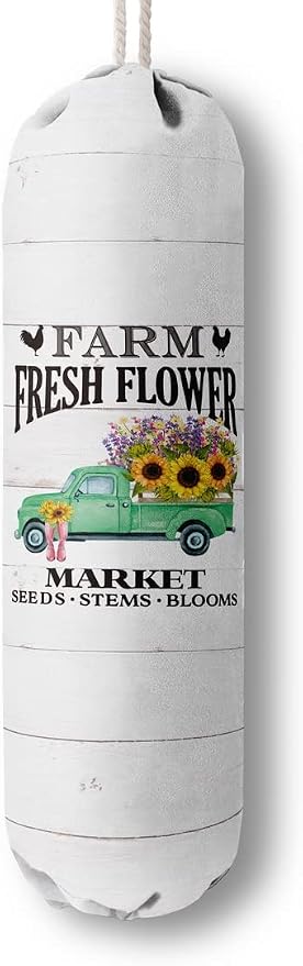 Grocery Bag Holder Organizer, Wall Mount Storage Container Dispenser - Farmhouse Kitchen Gifts for Mom, Housewarming, Family, Friends, Women, Grandma