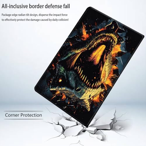 Bxgolkgd Tablet Case for Samsung Galaxy Tab A9 8.7 Inch 2023(SM-X110/X115/X117),Shockproof Stand Cover with Heat Dissipation,Auto Wake/Sleep Function,Tyrannosaurus