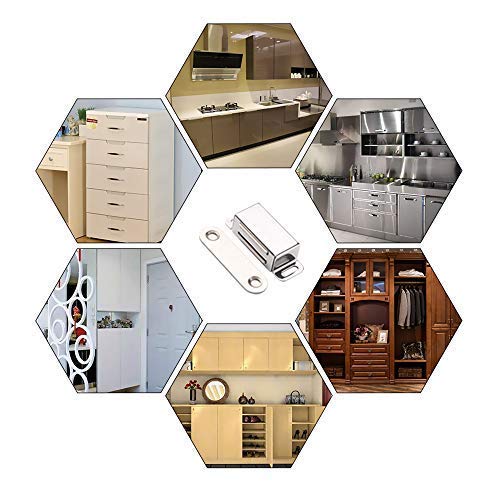 Cabinet Magnets Magnetic Door Catch Stainless Steel Door Magnet for Kitchen Bathroom Cupboard Wardrobe Closet Closures Cabinet Door Drawer Latch 20 lbs(6Pack)