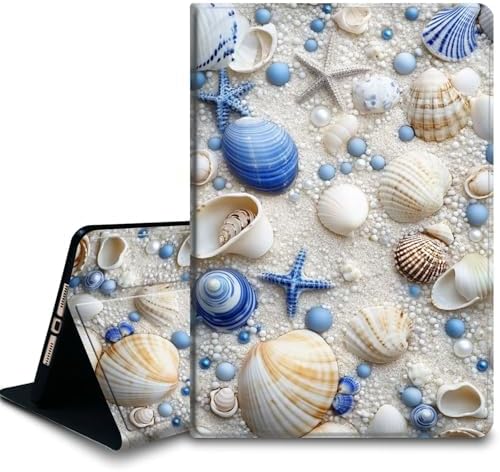 Bxgolkgd Tablet Case for Samsung Galaxy Tab A7 Lite 8.7 Inch 2021(SM-T220/T225/T227),Shockproof Stand Cover with Heat Dissipation,Auto Wake/Sleep Function,Shell Conch Starfish Beach