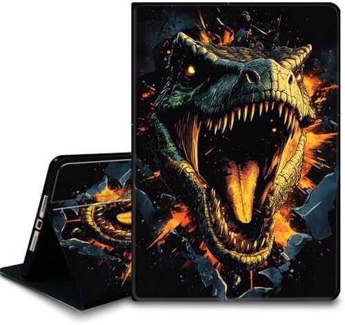 Bxgolkgd Tablet Case for Samsung Galaxy Tab S6 Lite 10.4 Inch (2024/2022/2020),Shockproof Stand Cover with Heat Dissipation,Auto Wake/Sleep Function,Tyrannosaurus