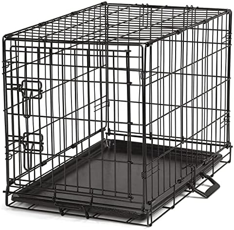 Pro Select Secure Pet Cage for Extra Small Dogs, Black, Removable Floor Tray