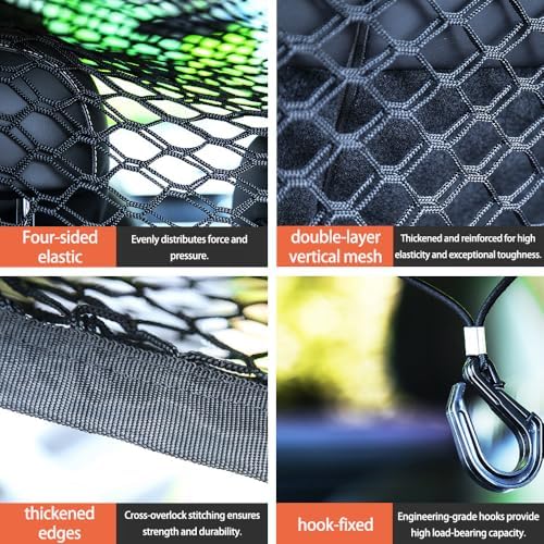 Car Dog Barrier for VW Amarok Beetle Bora Caddy Corrado EOS Golf 2000-2023 2024, Dog Car Barrier Mesh Net Double Layer Elastic Pet Barrier for Car Thickened Material Dog Travel Accessories