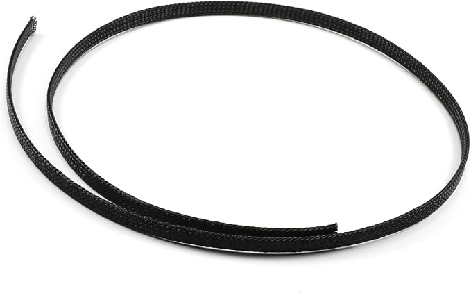 Jutagoss PET Expandable Braided Cable Sleeve, 1.97ft - 1/4 inch Black Cable Management Sleeve, Wire Loom Tube Cord Protector for USB Cable, Power Cord, Audio Video and More, 1Pc