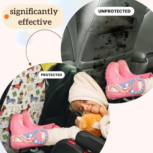 Car Seats Back Protector 2 PCS - Dachshund | with 3 Storage Pockets, Shield Seats From Dirt, Mud Scratches, Fits Cars SUVs Trucks and Jeeps