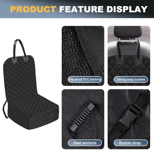 Front Dog Car Seat Cover for VW Amarok Caddy Taro Teramont, Water-Resistant Pet Seat Protector Non-Slip & Scratch-Resistant for Safe & Comfortable Travel