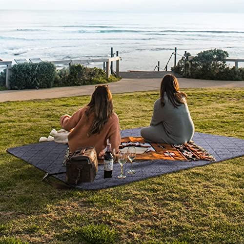 REDCAMP Large Outdoor Blanket 79"x59" Sherpa Fleece Lining, Wine Red | Cold Weather Warm Thick Outdoor Blanket Comfy Foldable & Windproof for Camping Stadium,Car,Picnics,Pet,Trip,Machine Washable