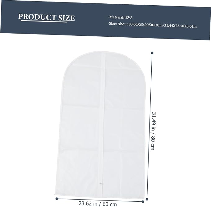 Healifty 2sets Transparent Garment Bags Clothing Covers for Storage Protects Against Wrinkles Pet Hair for Home Store Use Lightweight Convenient Design 2pcs*2