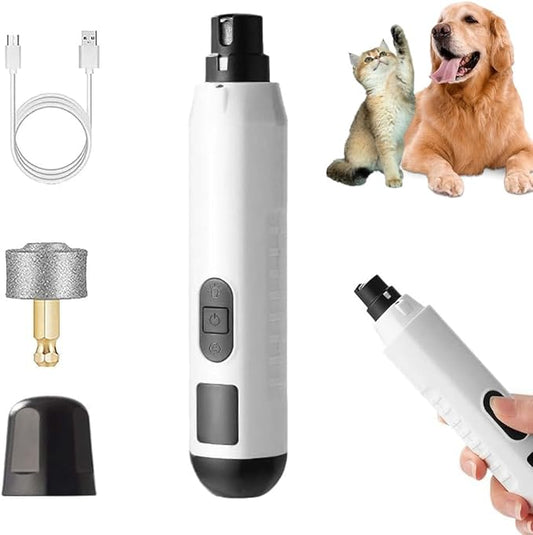 Silent Groom Pro, Nail Trimmer with LED Light & 5 Speeds,Quick USB Charge,Electric Rechargeable Pet Nail Trimmer for Small Medium Large Dogs & Cats