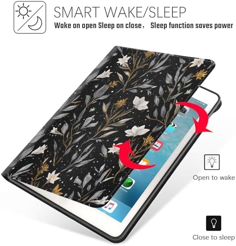 Tablet Case for iPad 5th Generation 2024 iPad Pro 11 inch (M4),Shockproof Protective Cover with Stand,Auto Wake/Sleep,Vintage Floral