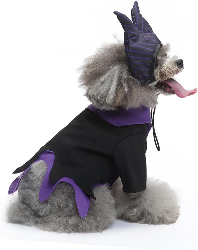 Wear-Resistant Witch Puppy Clothes Dog Halloween Costume Comfortable Pet Cosplay Outfit for Dogs and Cats Stylish Halloween Party Apparel to Make Pets Stand