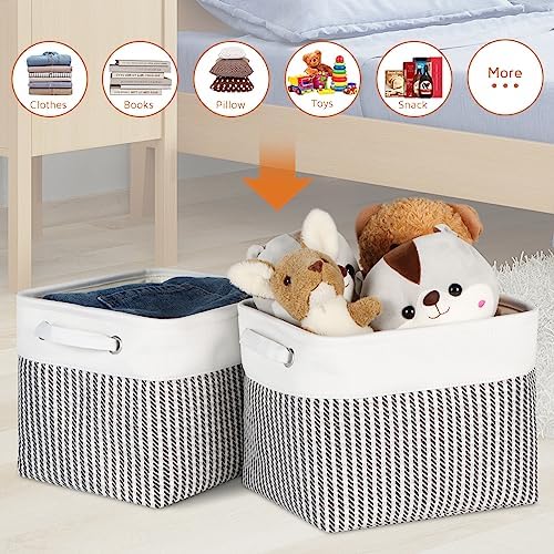 Fabric Storage Bins, 12x10x9.5 Inch Storage Cubes Baskets, 3 Pack