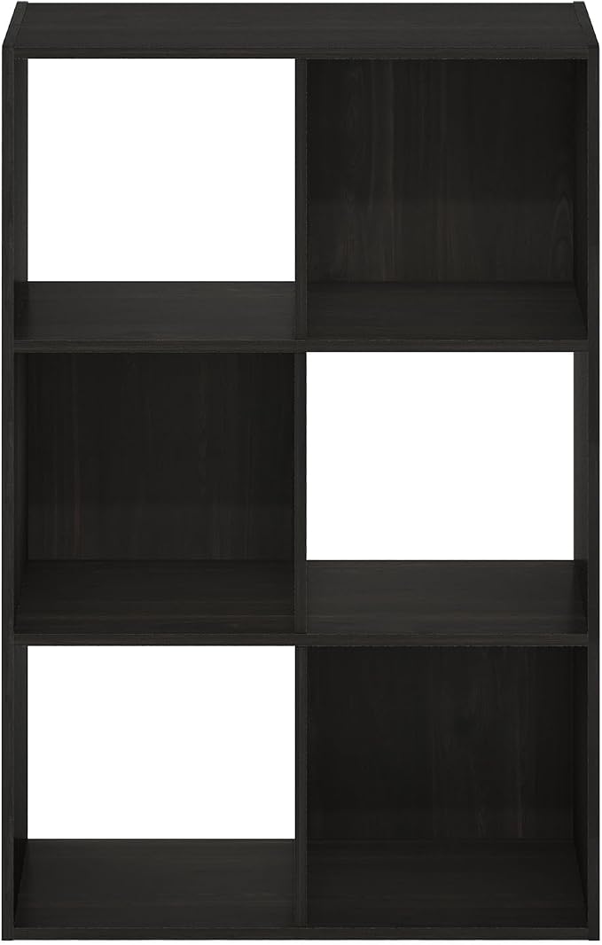 Furinno PELLI Closet Organizers and Storage, 6-Cube Closet Organizer, Open Shelf Closet Storage, for Wardrobe, Bedroom, Living Room, Espresso