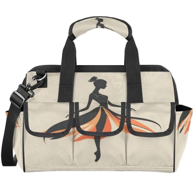 Ballerina Heavy Duty Tool Bag 14.8 Inch Modern Portable Soft Tool Box Organizer Storage with Adjustable Shoulder Strap