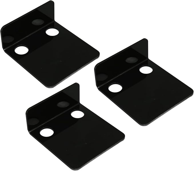 lyrlody 3 PCS Small Security Cameras Wall Shelf, Acrylic Floating Shelf with 6 Cable Clips 10 Tapes, No Drill Adhesive for Bedroom Living Room Office (Black)