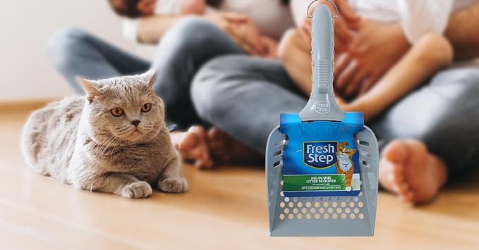 Fresh Step All-in-One Cat Litter Scoop with Ergonomic Handle, One Size | Deep shovel design, ergonomic handle grip, Kitty Litter Scooper for fast and easy daily scooping
