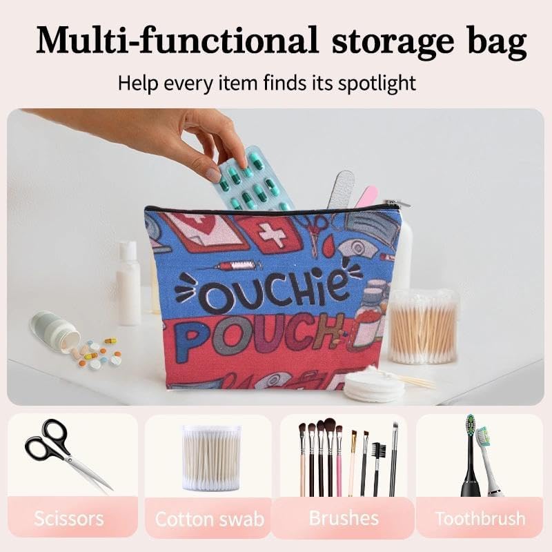 Ouch Pouch Med Kit Bag Small Nurse Medical Bag Pouch Emergency Pouches for School Camping Travel Medicine Bags for Family First Aid Kit Organizer Pouches Medication Storage Bags for Pills Ouchie Bag