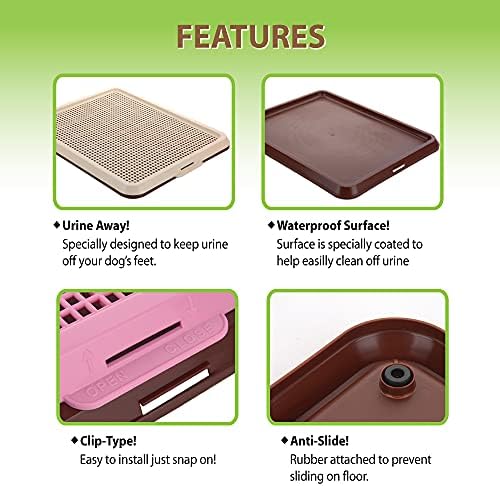 BANU Puppy Pee Pad Holder Indoor Outdoor Dog Potty Toilet Training Tray 20" x 16" for Small and Medium Dogs (Ivory) | Dog Pee Pad Tray, Puppy Training Pad Tray, Indoor Outdoor, Small dogs Medium Dogs Puppy Training Pad Holder
