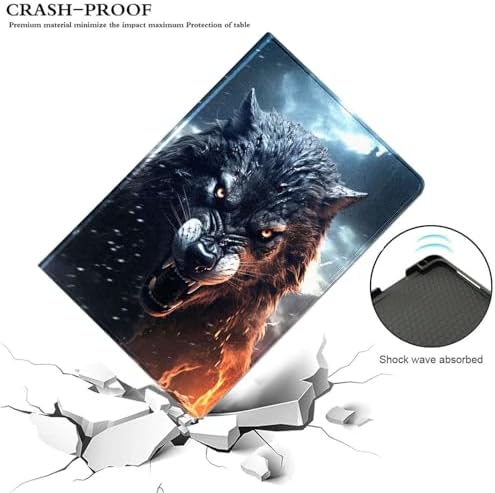 for Samsung Galaxy Tab S5e Case 2019 10.5”Model SM-T720/T725,Premium Leather Folio Stand Auto Wake/Sleep,Multiple Viewing Stand,Dark Fierce Wolf