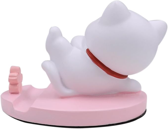 Cute Cat Phone Holder Desk Ornament Kawaii Phone Stand Universal Desk Phone Stand for All Mobile Smartphones Tablets