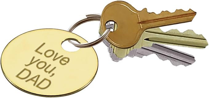 Lucky Line Solid Brass Round Tag - One Hole and 1-1/4 Inch Diameter, 100 Per Box (26012)