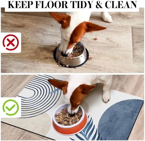 Dog Food Mats for Floors, Absorbent Dog Bowl Mat for Food and Water Dispenser, Quick Dry Cat Food Mat Pet Supplies