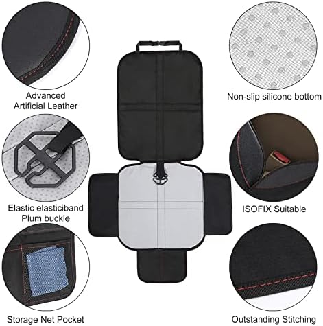 Cover Seat Protective Sheet Mat Pad Auto Protector Pet Dirt Kick Mat-Organizer Protective Cover with Thickest Padding Car Pad
