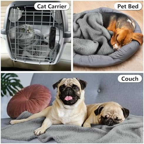 furrybaby Pet Blanket, Soft Warm Sherpa Fleece Bed Blanket for Small Pets