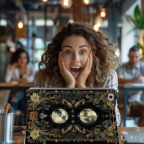 for Microsoft Surface Pro 11/10/9-13" 2024/2022 Tablet Case,Auto Wake/Sleep,Adjustable Stand Protective Cover - Moon Floral
